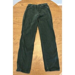 Wrangler Jeans Womens 11 Green Bare Back Wedgie Rodeo High Rise Y2K 24×32.5 VTG